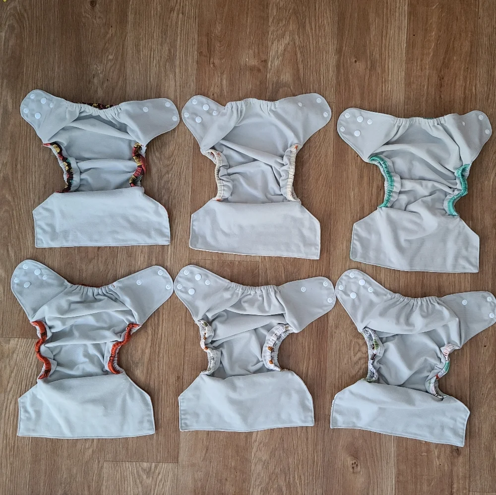 Colorful Animal Print Cloth Diapers Set